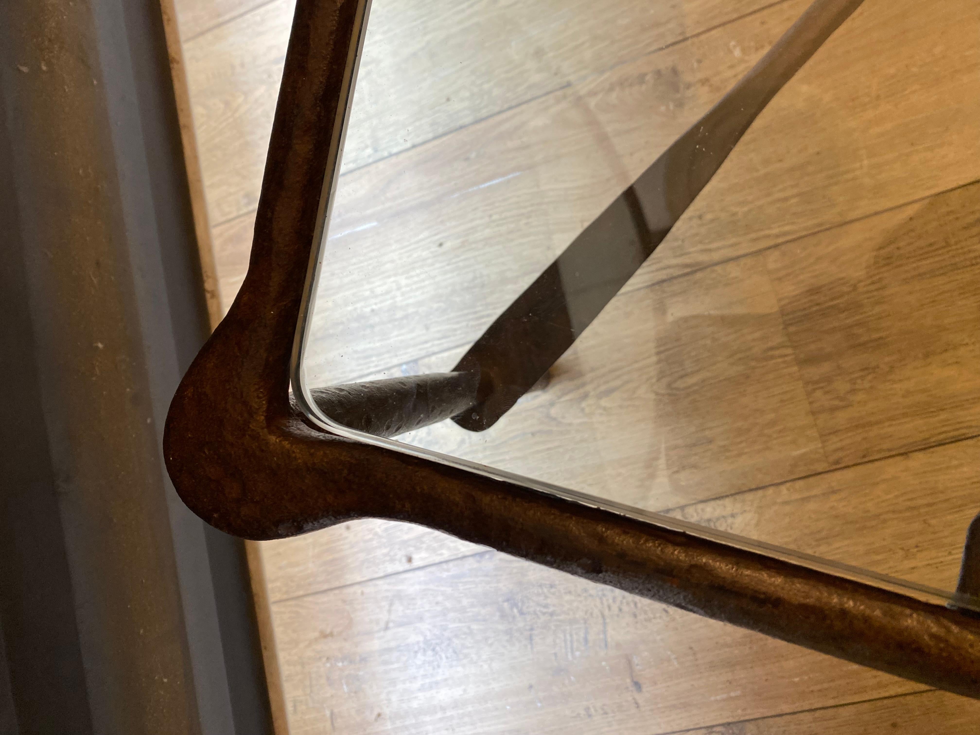 Iron coffee table, Giacometti style, 20th 13