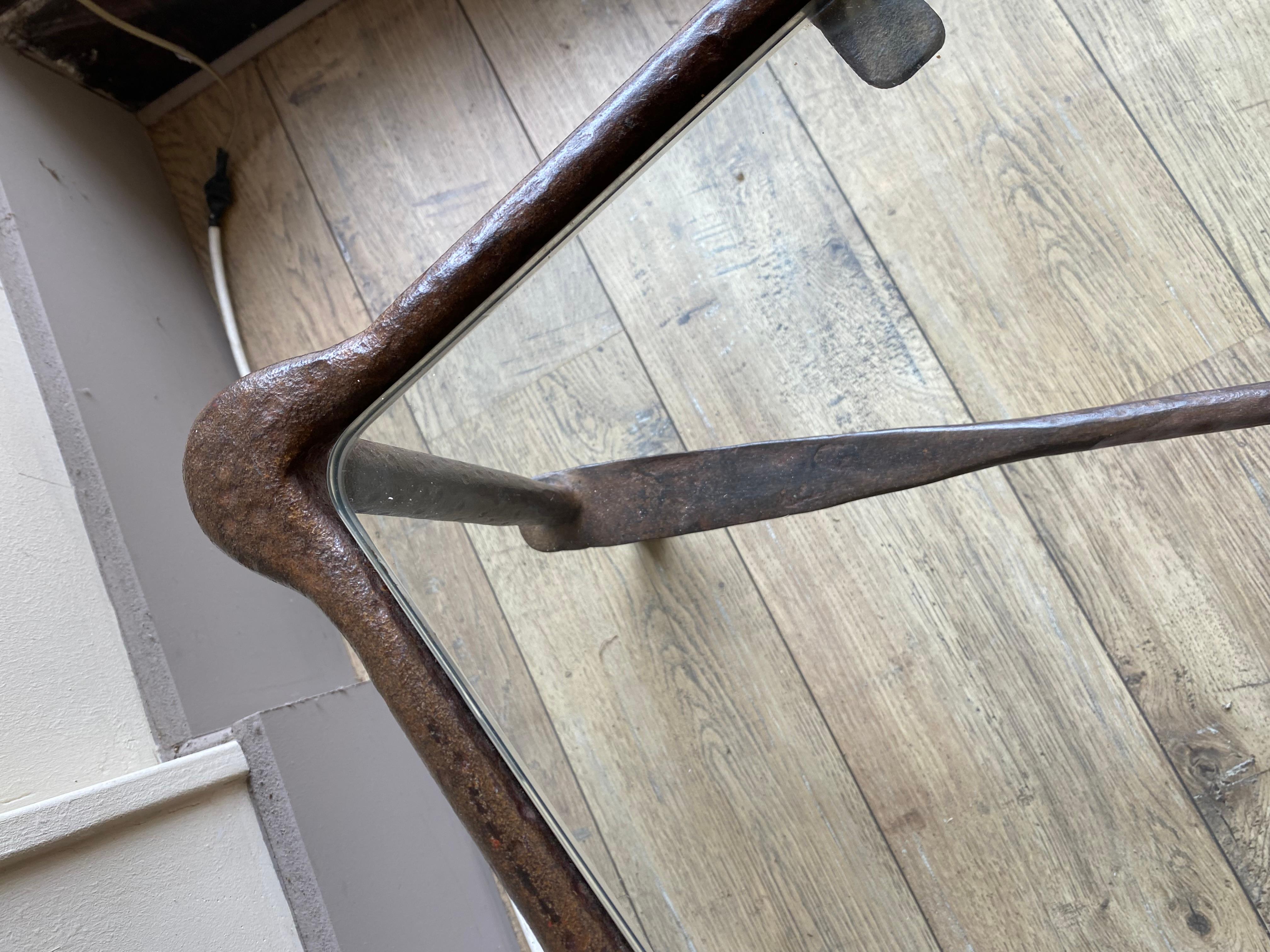 Italian Iron coffee table, Giacometti style, 20th