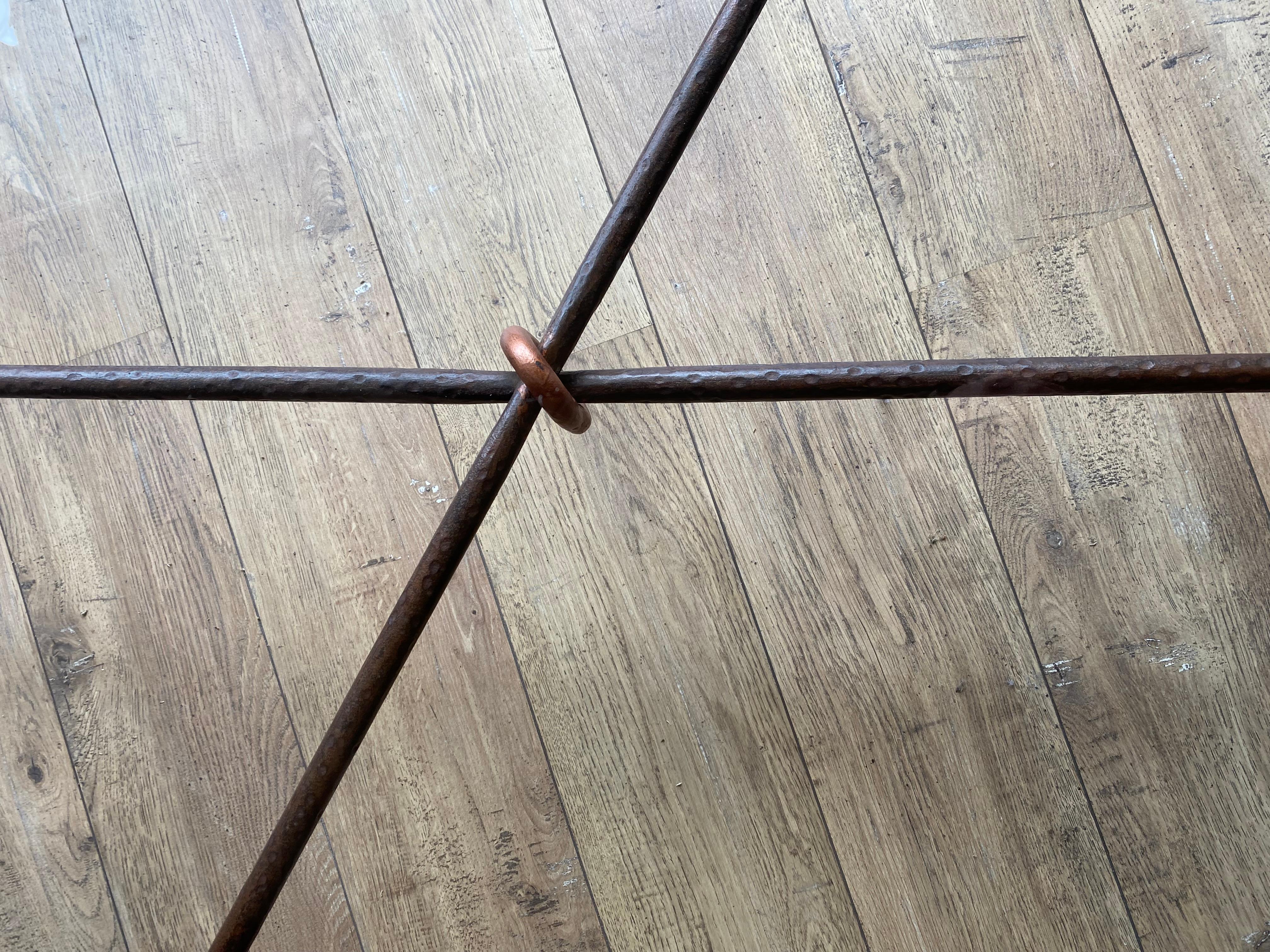 Late 20th Century Iron coffee table, Giacometti style, 20th