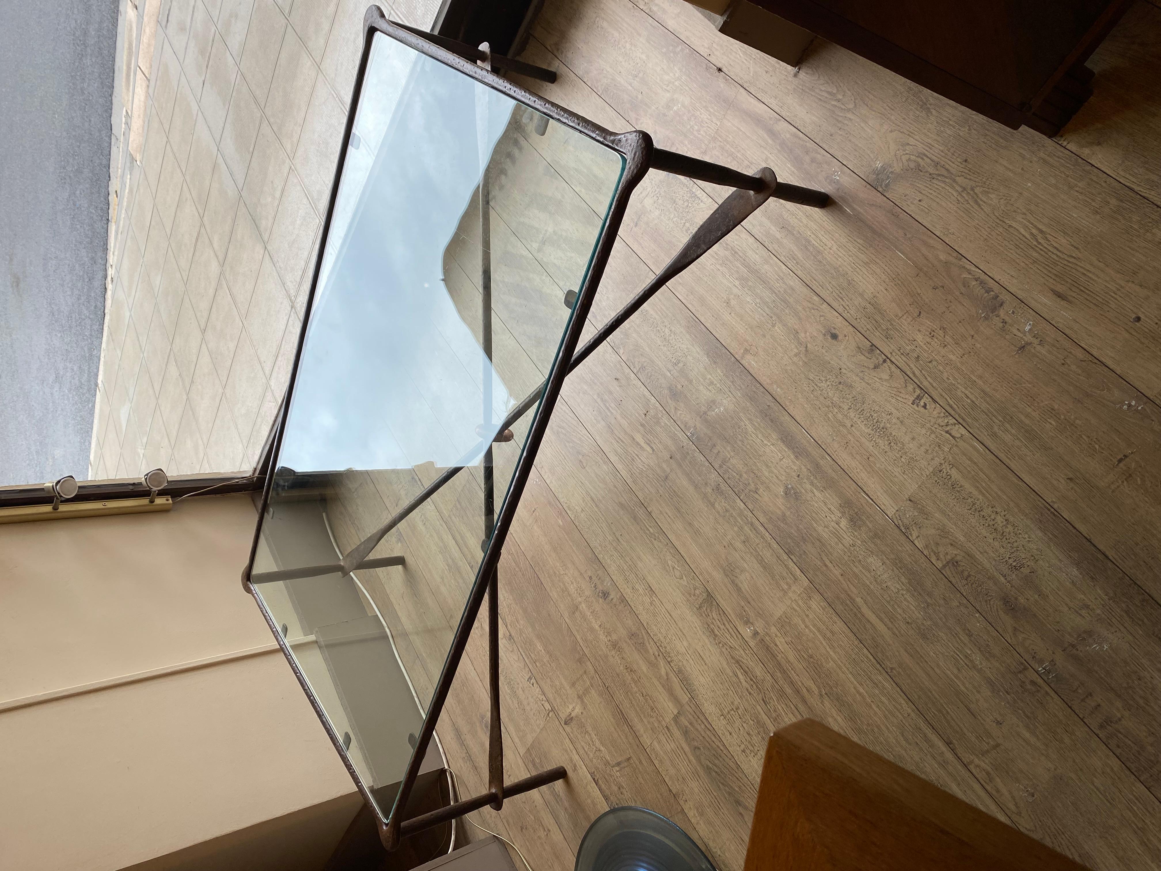 Iron coffee table, Giacometti style, 20th 1