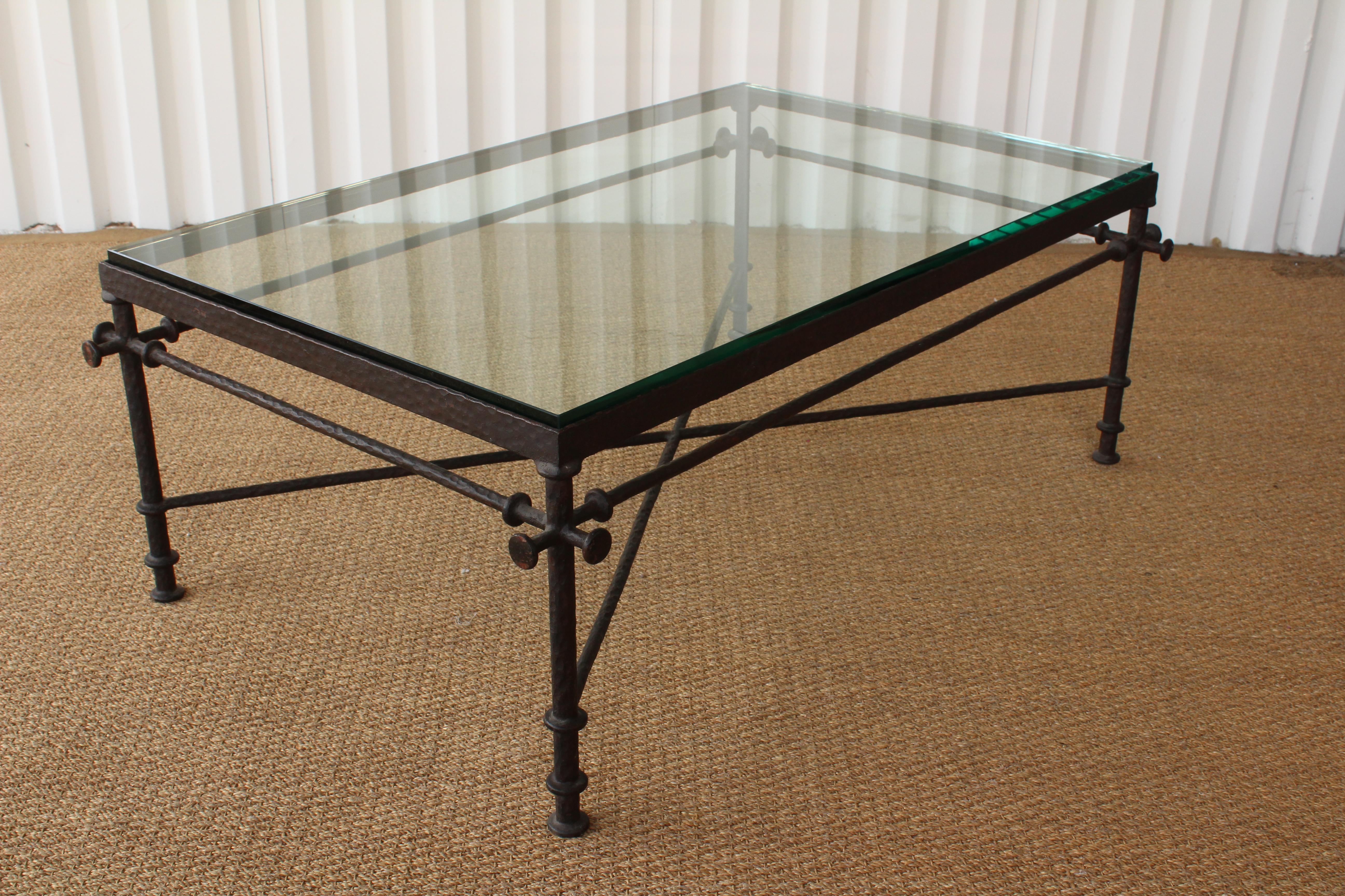 Mid-Century Modern Iron Coffee Table in the Style of Diego Giacometti, Italy, 1960s