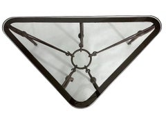 Iron Coffee Table w/Brown Painted Plaster Finish Manner of Diego Giacometti