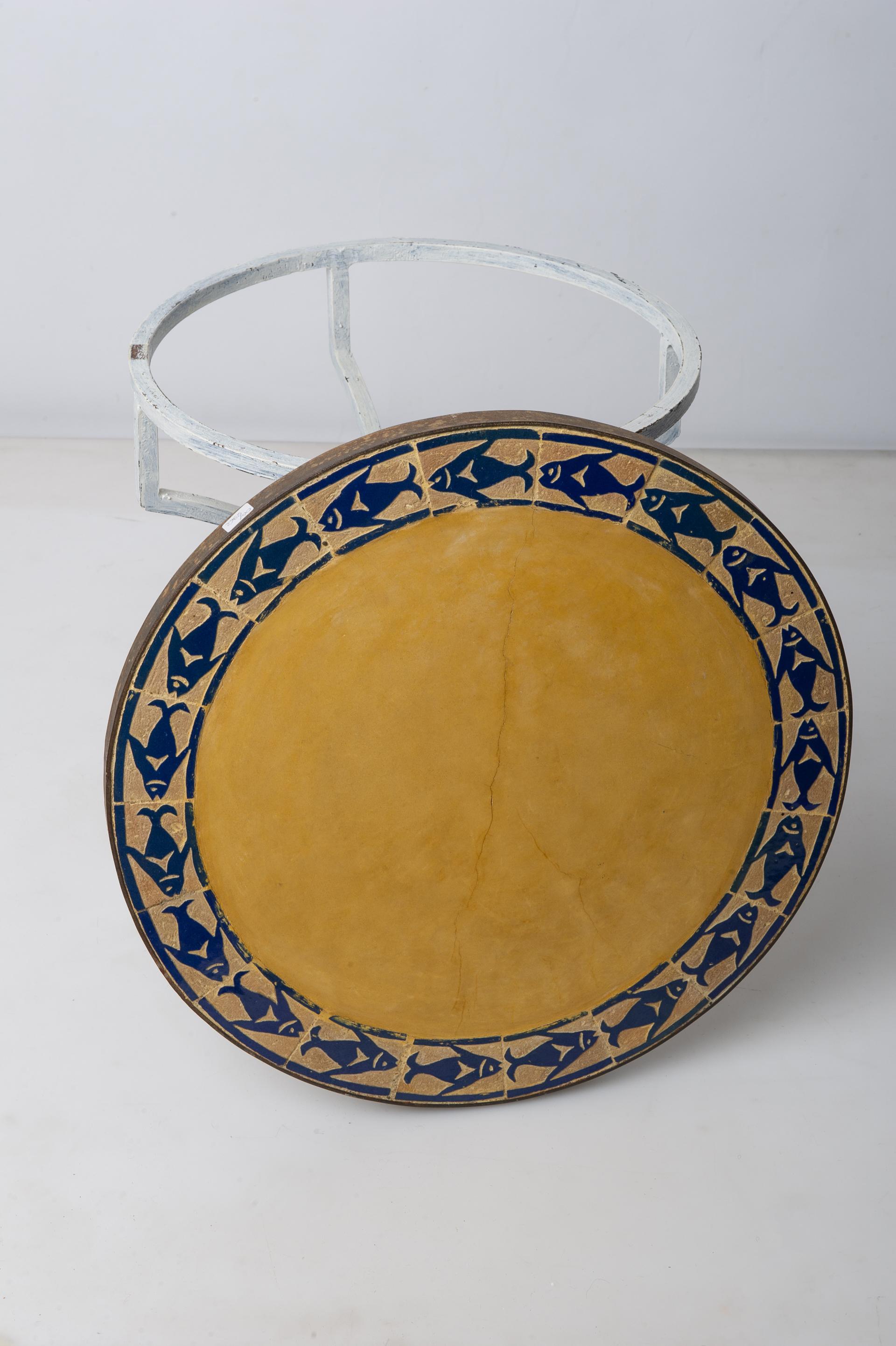 Altro Tavolino in ceramica con pesci in vendita