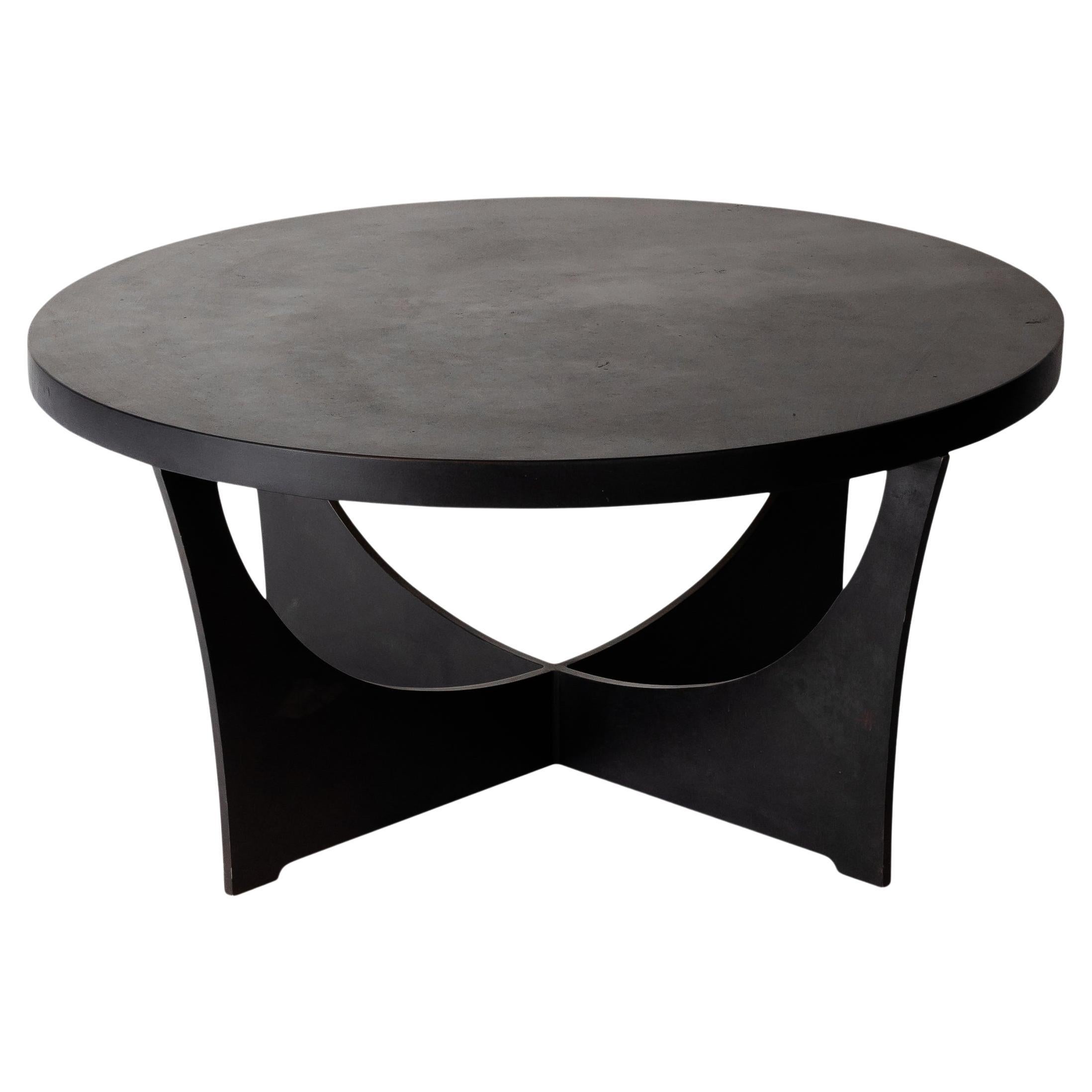 Wood and Limestone Coffee Table For Sale at 1stDibs