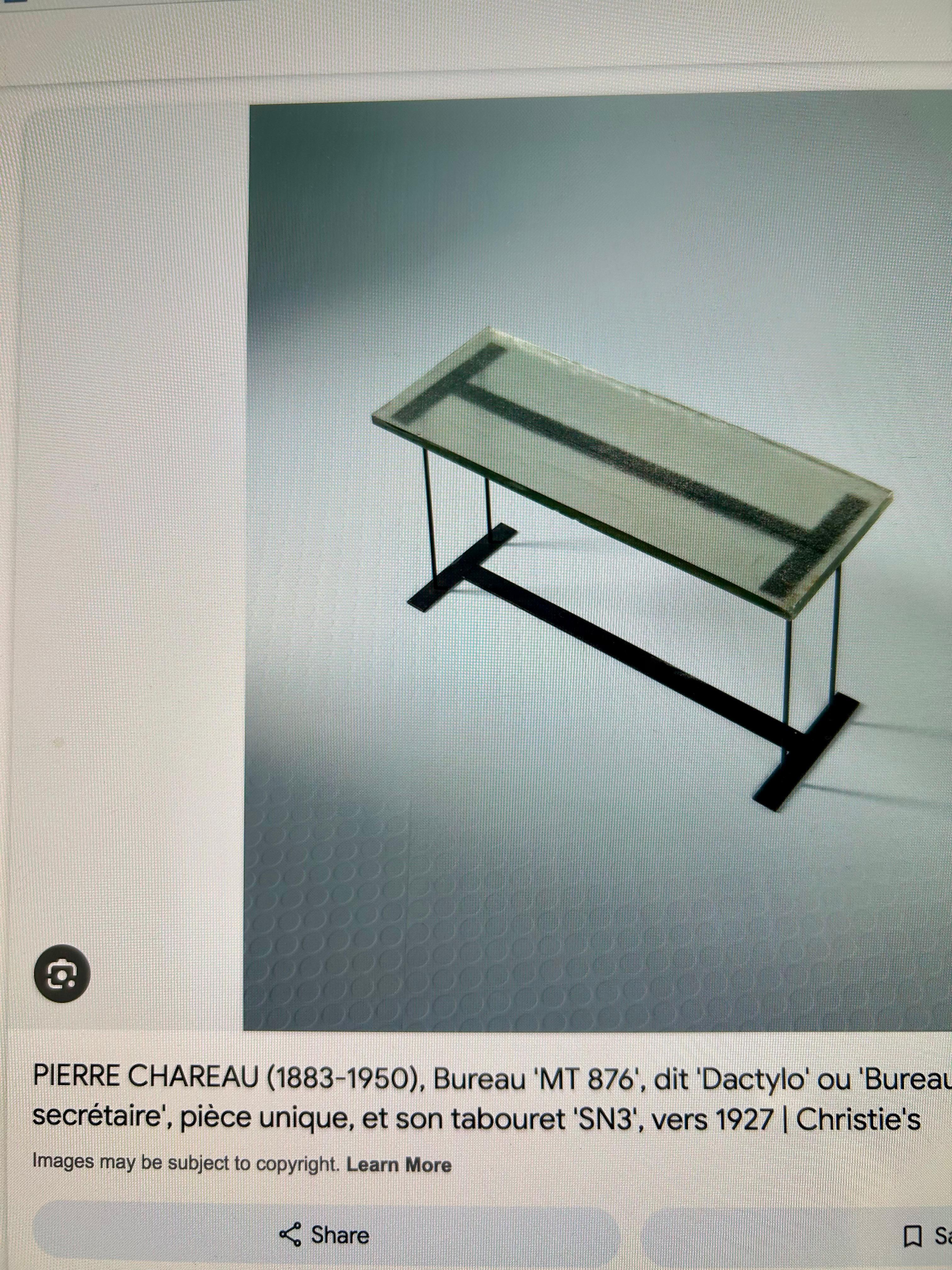 These table bases can be used as end tables, a console with one rectangular piece of glass, bases for a dining table or desk.
Also attributed Andree Putman decorator.
She gained license under Ecart International to manufactured in limited production
