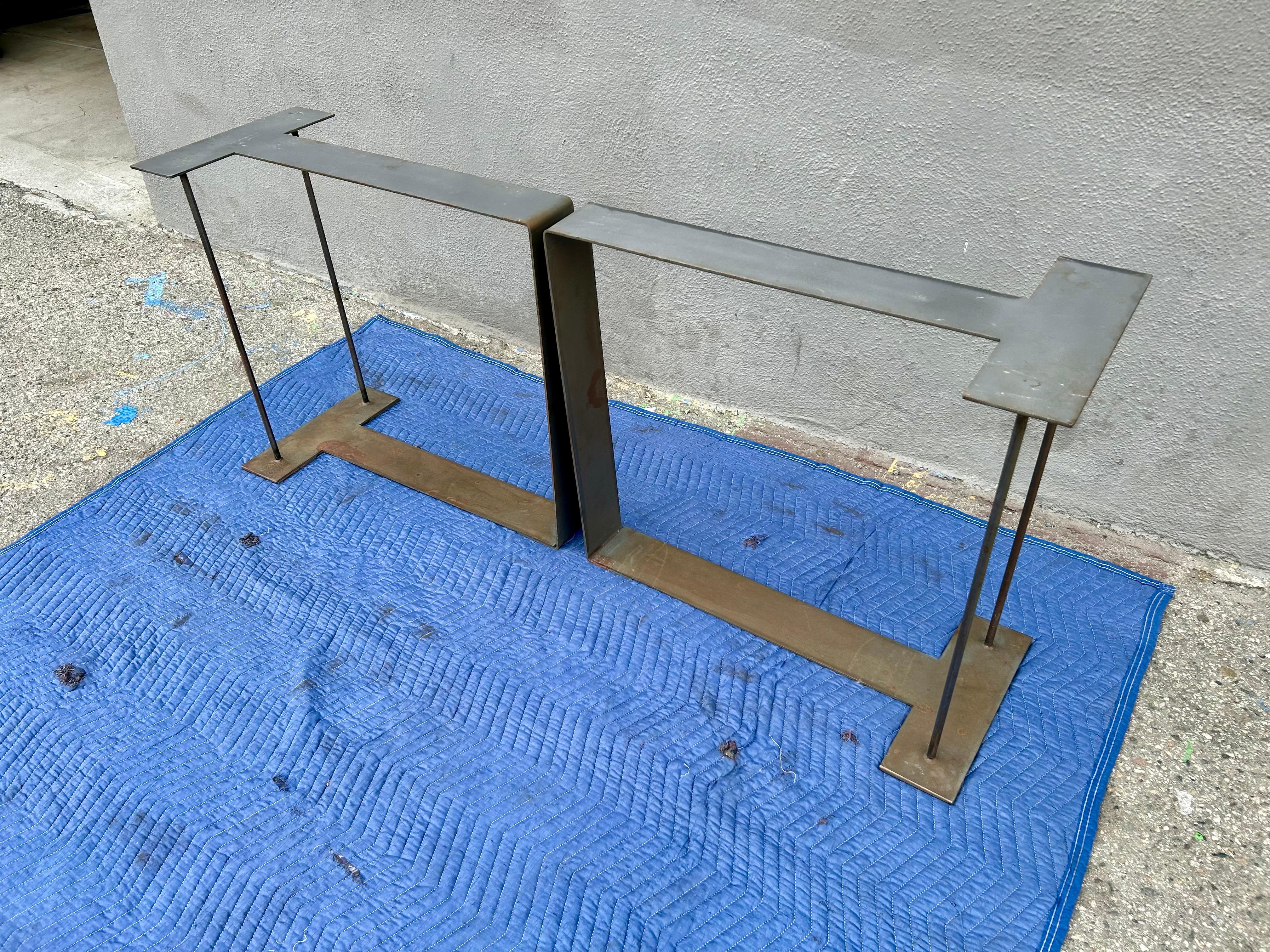 Modern Iron Table Bases for Console, Desk or Dining after Pierre Chareau