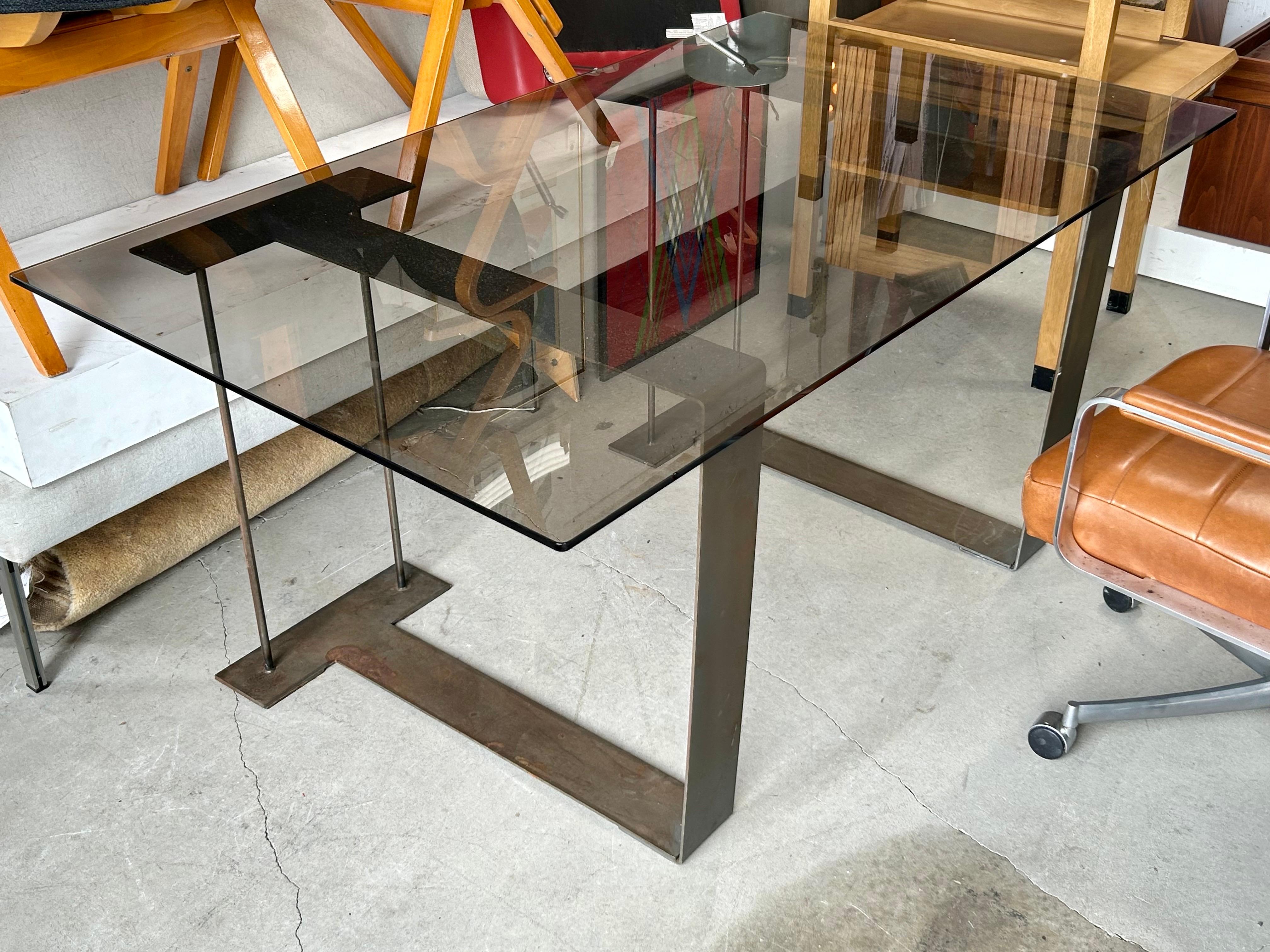 French Iron Table Bases for Console, Desk or Dining after Pierre Chareau