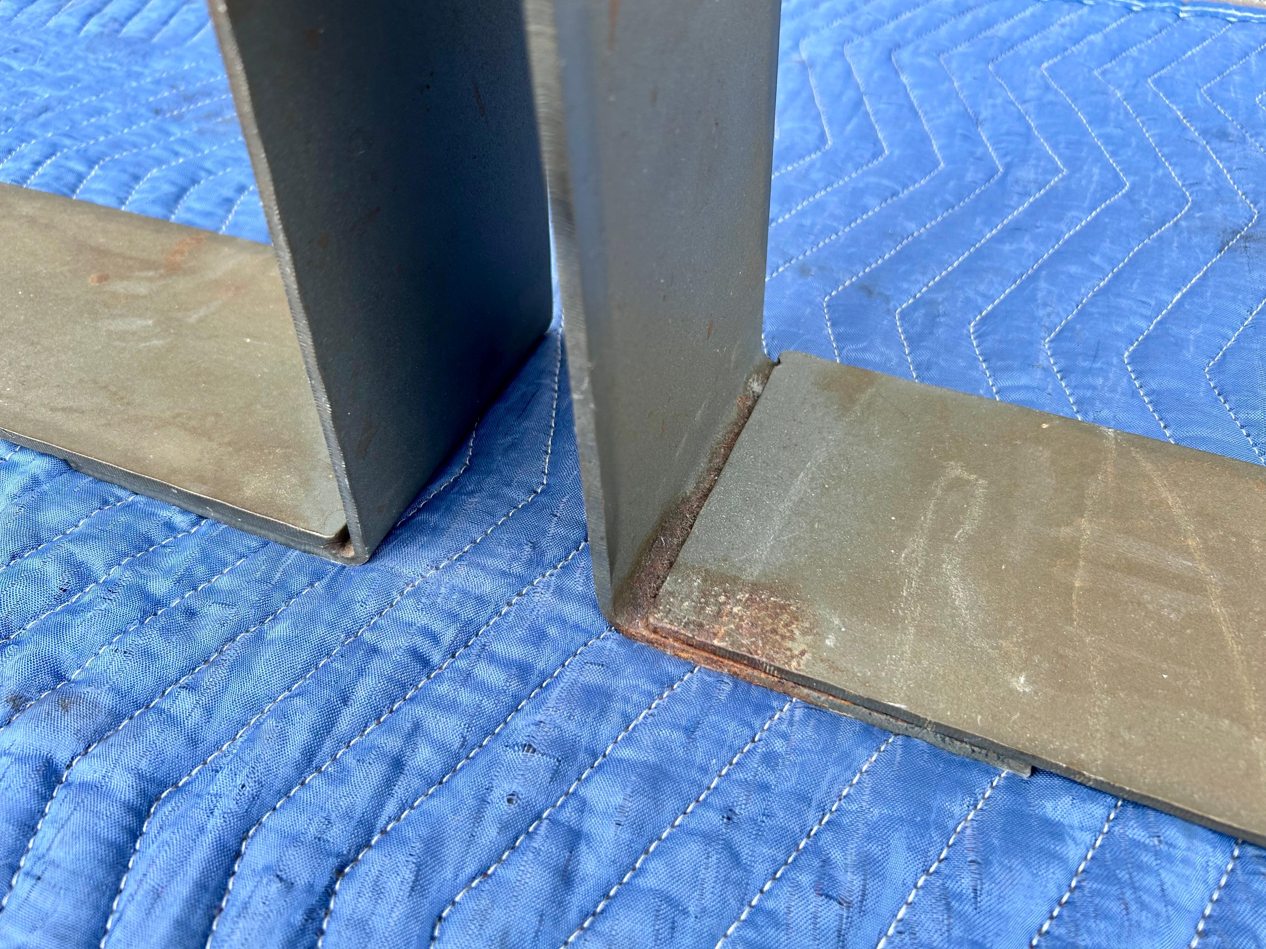 Steel Iron Table Bases for Console, Desk or Dining after Pierre Chareau