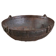 Antique Iron Cooking Vessel from India