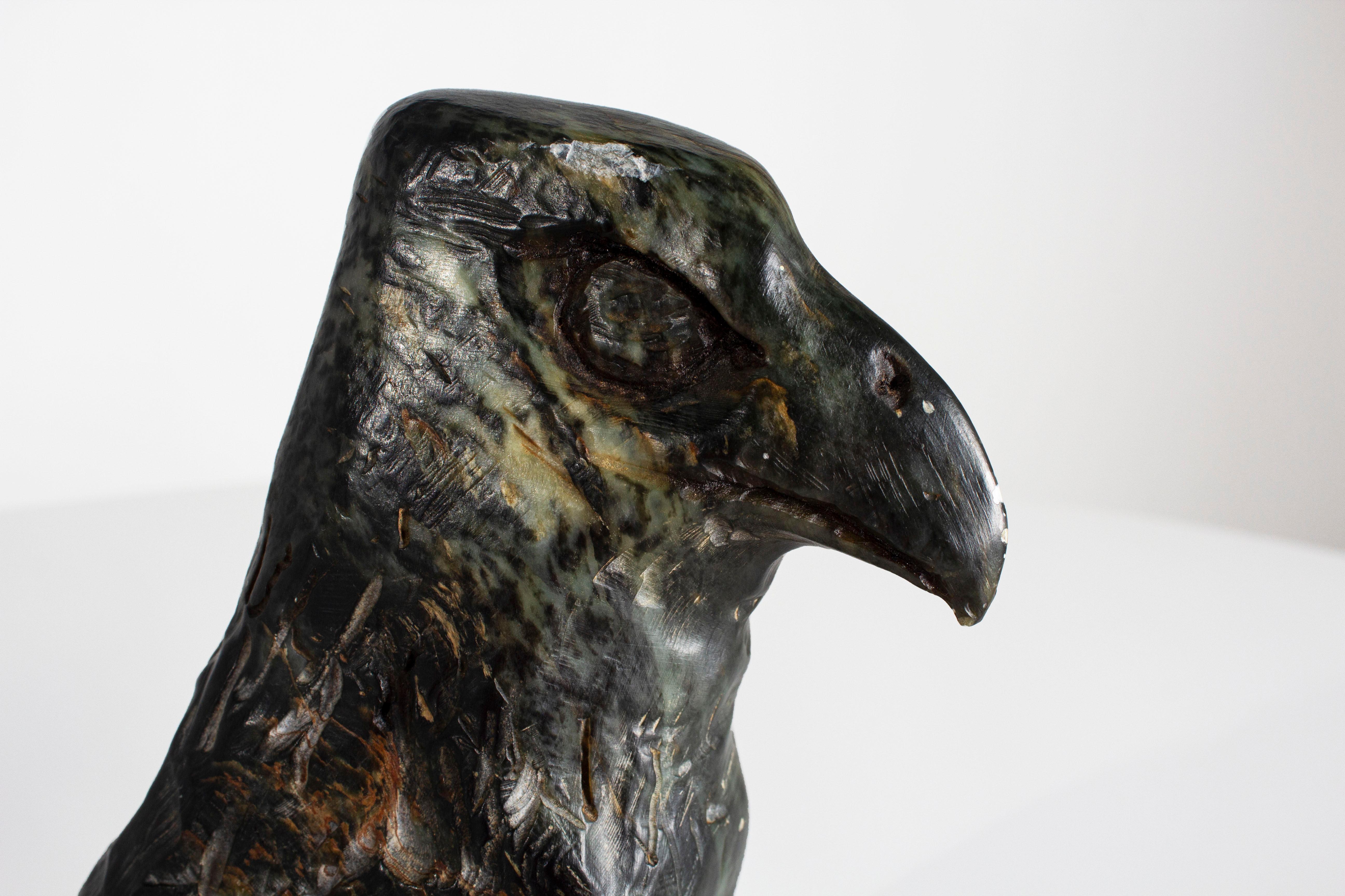 20th Century Iron Crow Sculpture