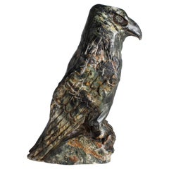Vintage Iron Crow Sculpture