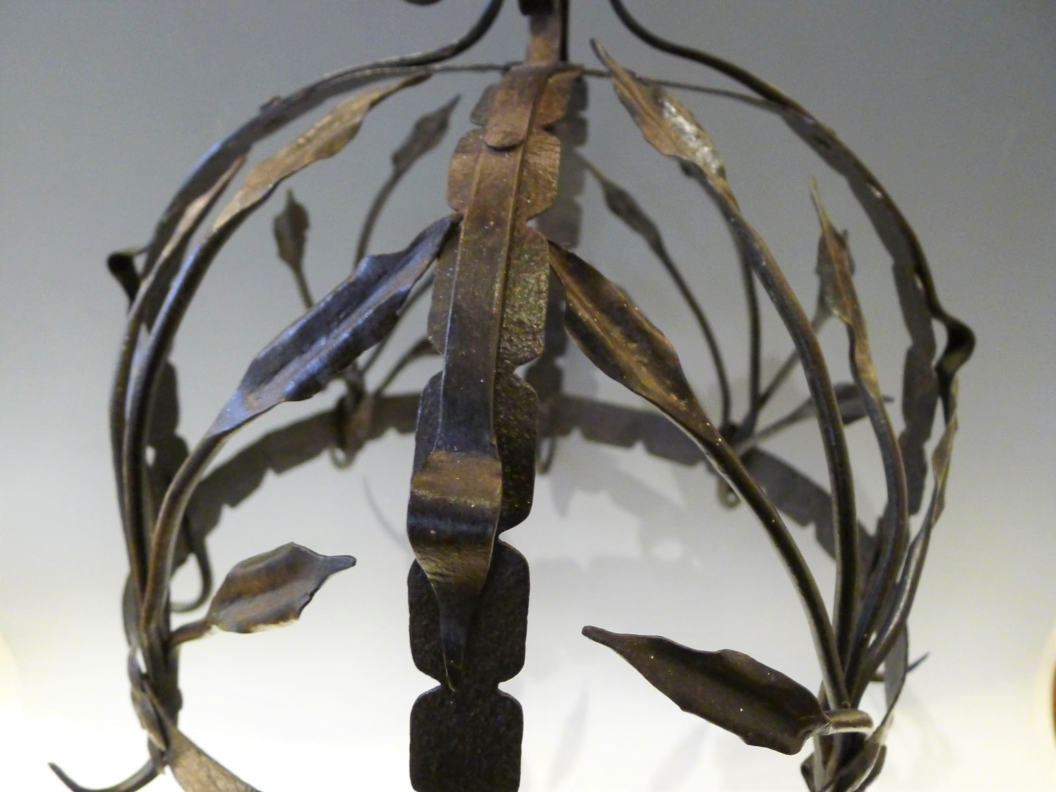 Folk Art Iron Decorated Office Crown, 19th Century For Sale