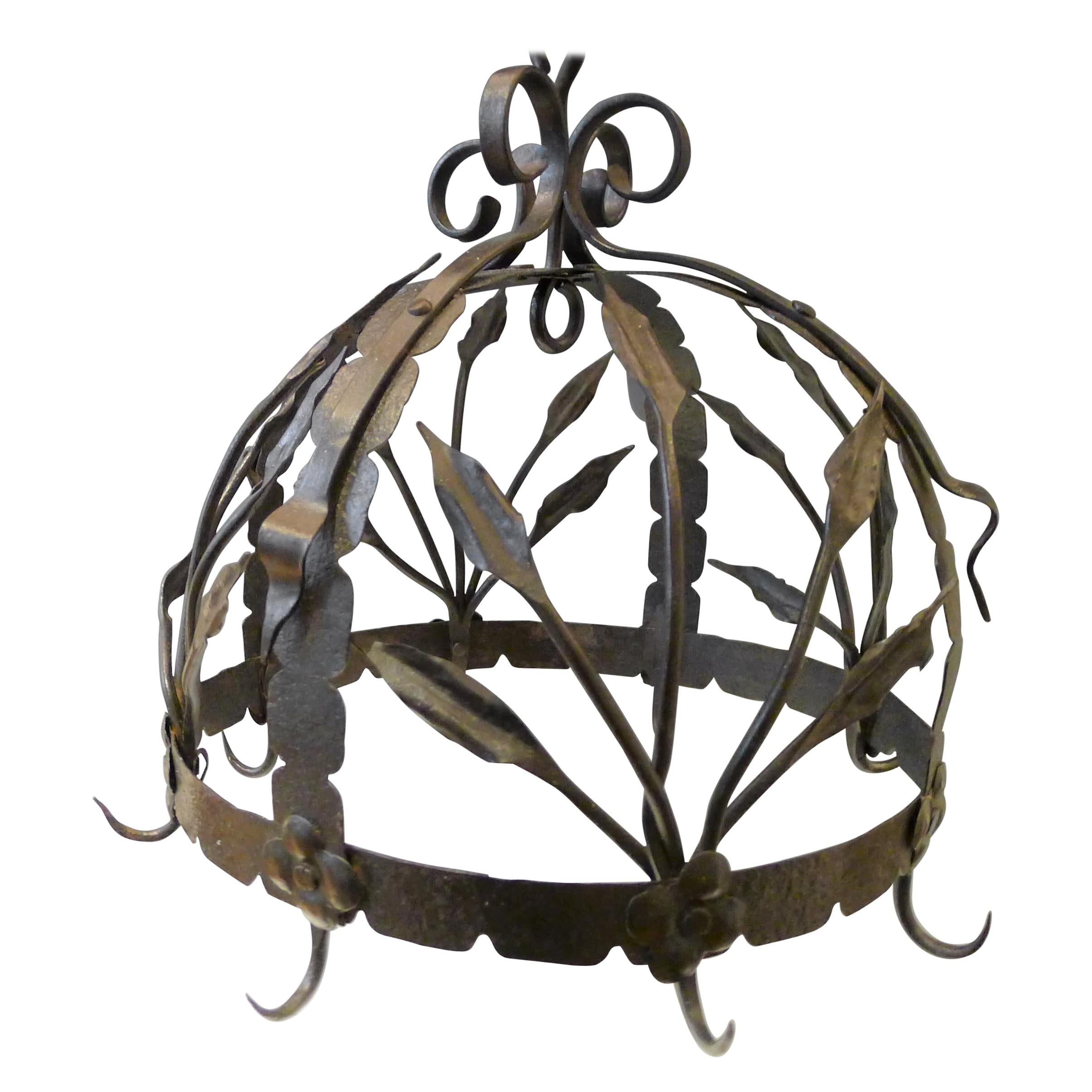 Iron Decorated Office Crown, 19th Century For Sale