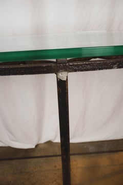 Iron Demilune Table