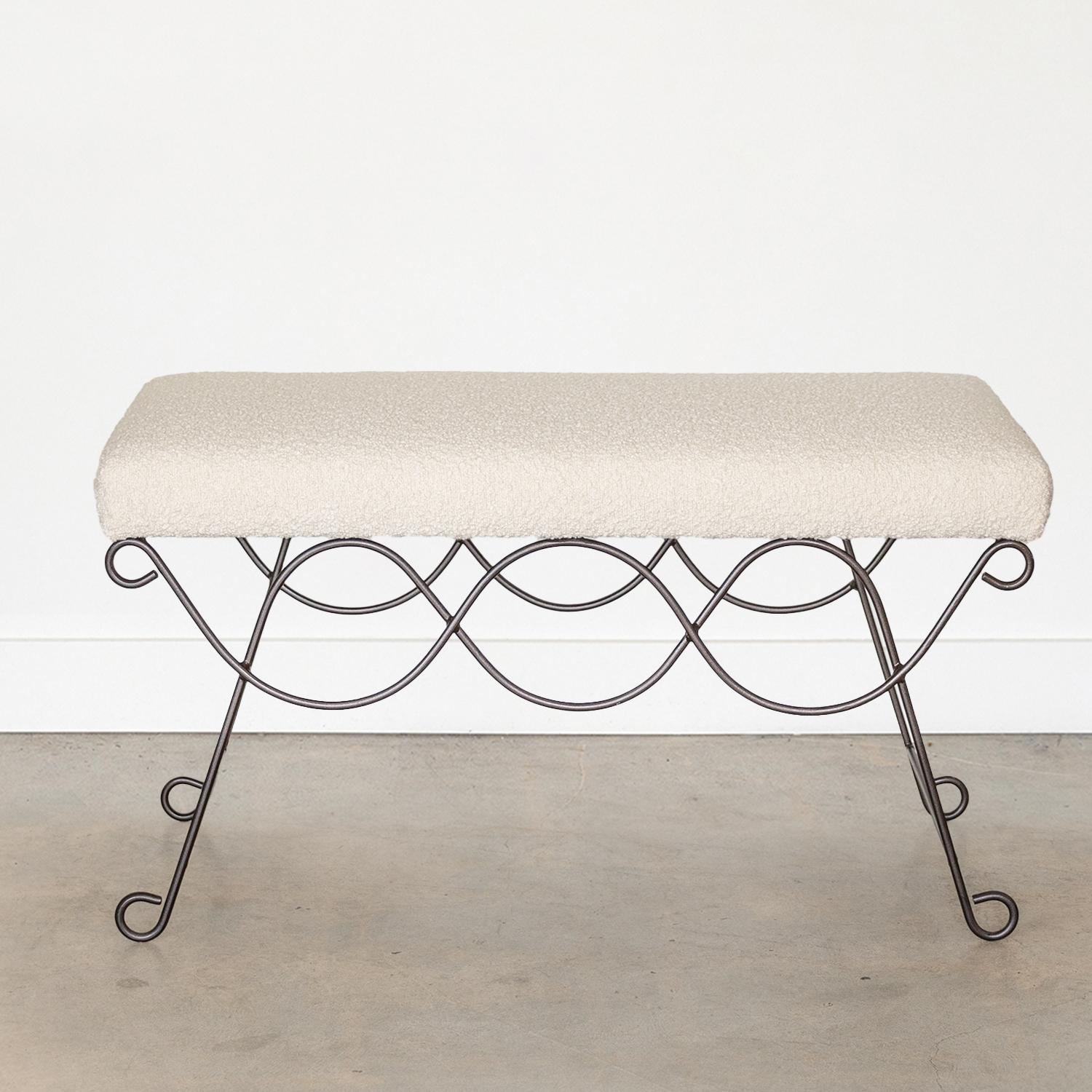 Panoplie Iron Double Loop Bench, Boucle In New Condition For Sale In Los Angeles, CA