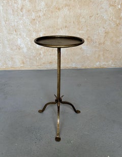 Iron Drinks Table with Gold Patina