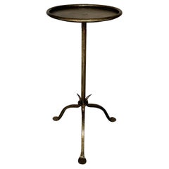 Iron Drinks Table with Gold Patina