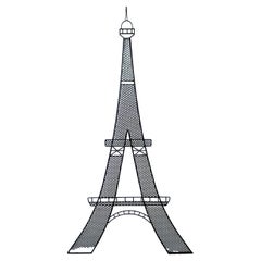 Enrejado de hierro para jardín Torre Eiffel de 7 pies