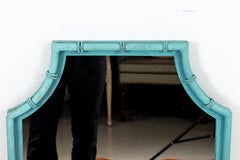 Iron Faux Bamboo Mirror Verdigris Finish