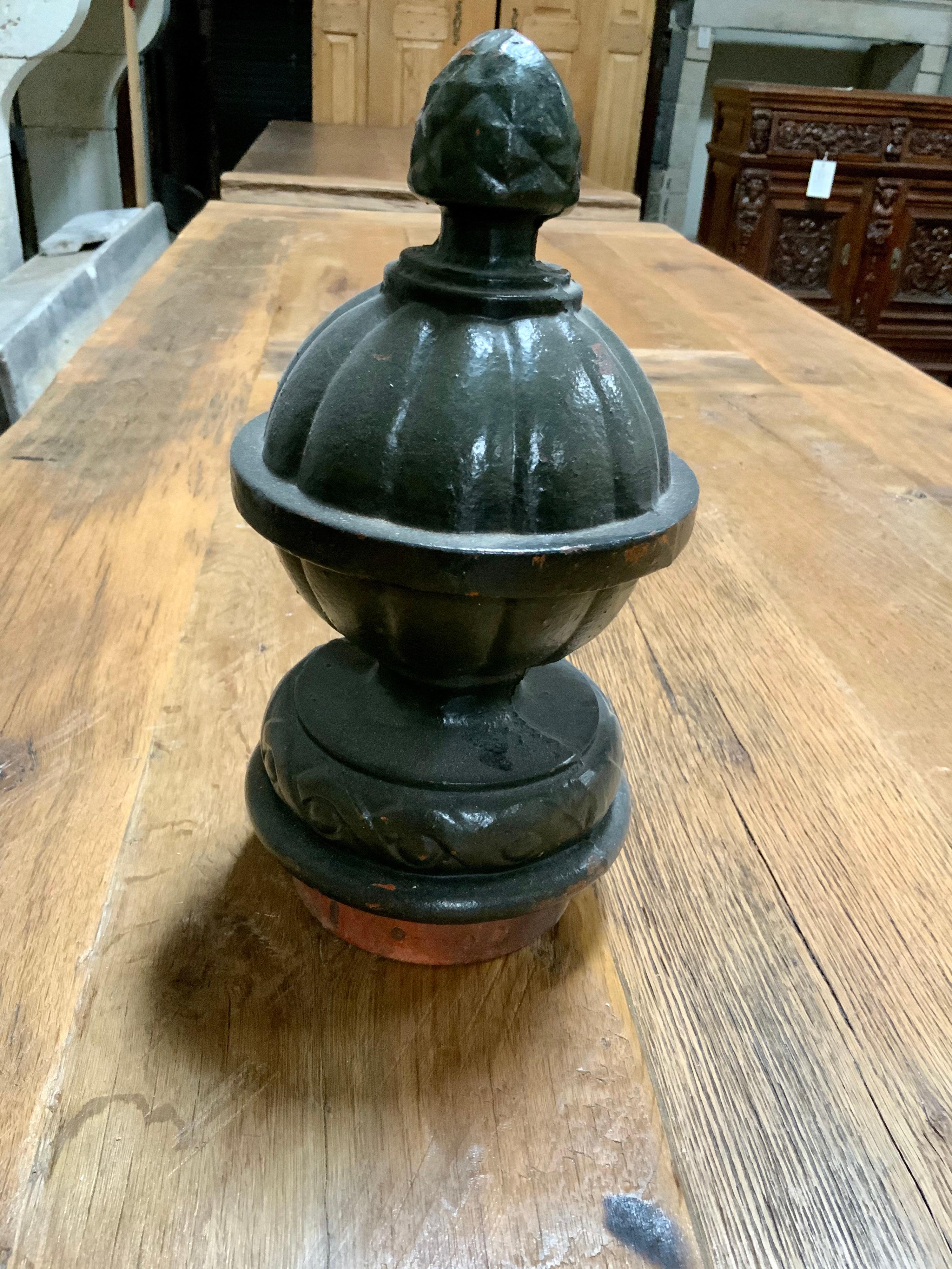 French 19th Century Iron Finial from France For Sale