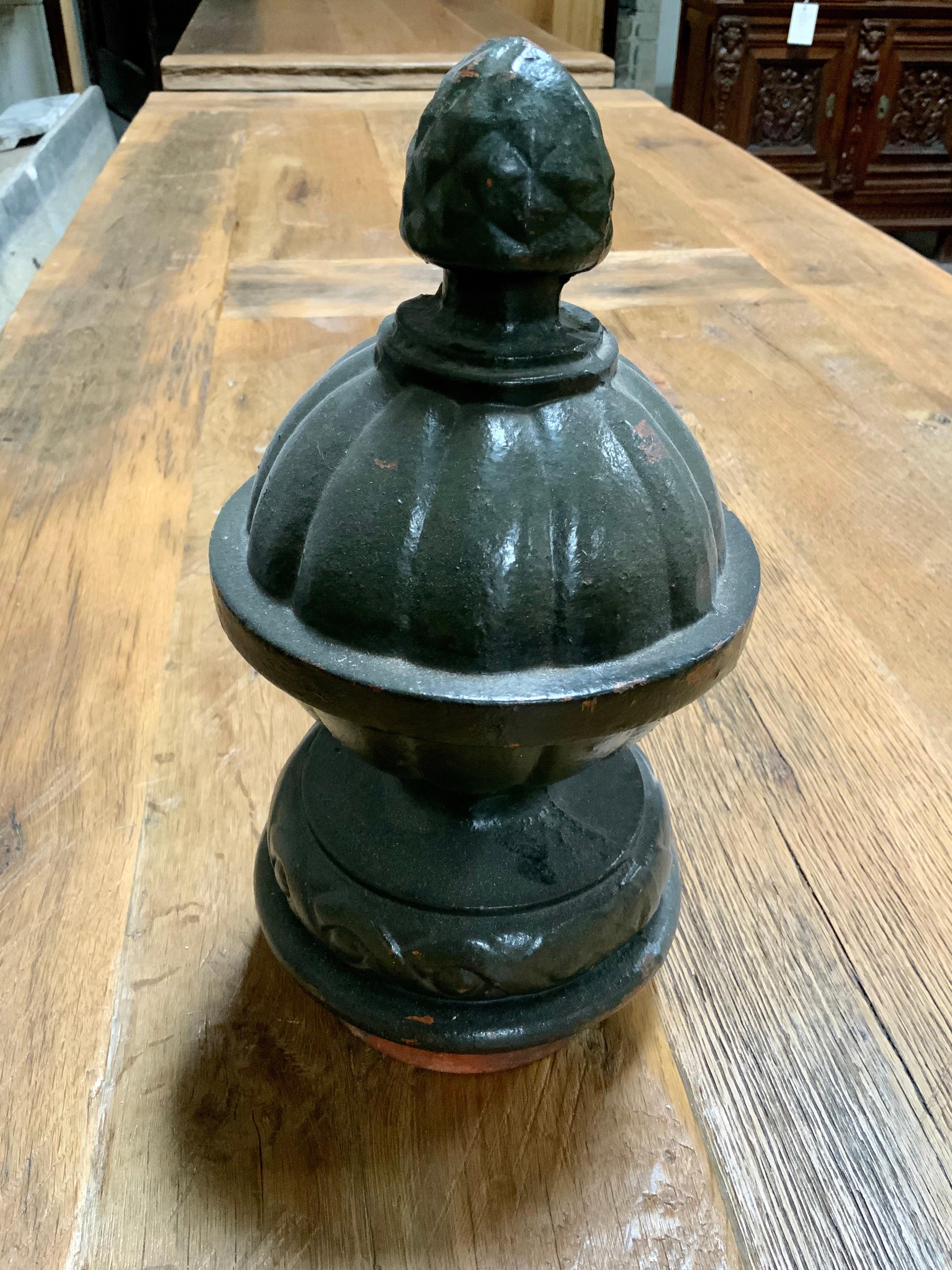19th Century Iron Finial from France In Good Condition For Sale In Dallas, TX