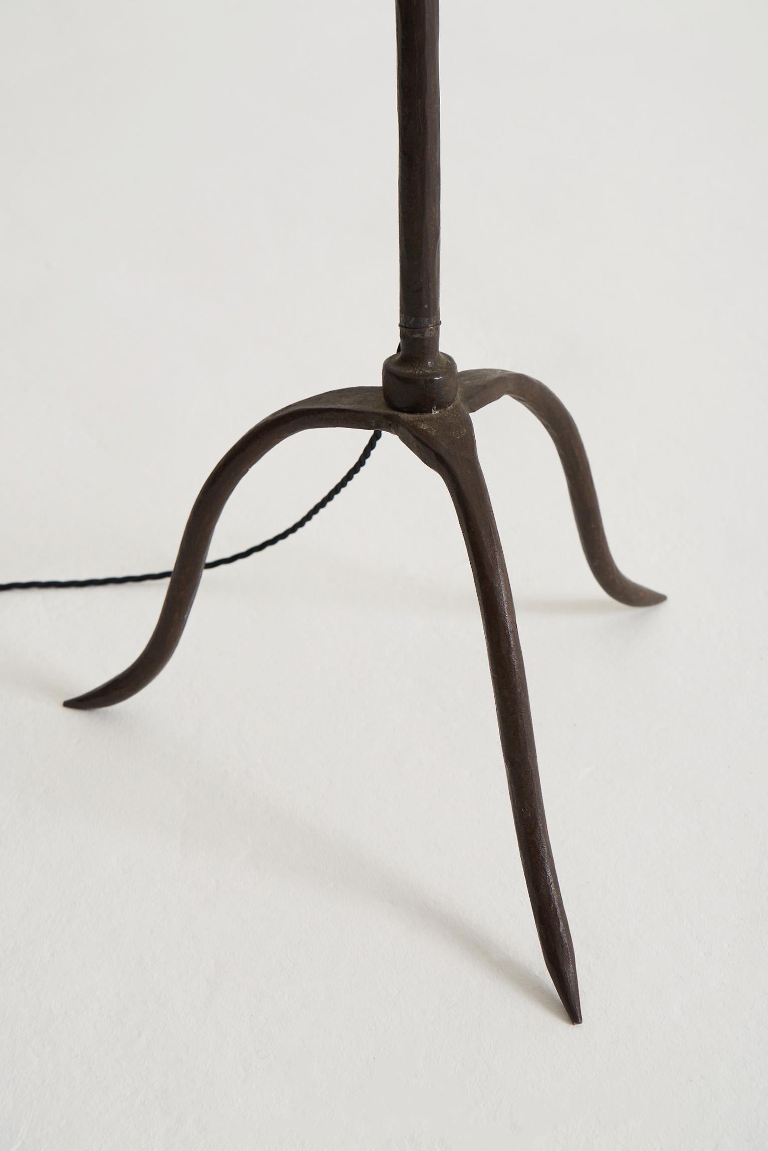 Iron Floor Lamp Att. to Jean Touret for Atelier Marolles 2