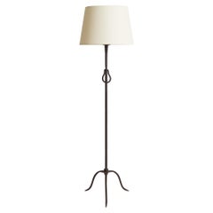 Iron Floor Lamp Att. to Jean Touret for Atelier Marolles