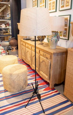 Lampada da terra in ferro imitazione bambù