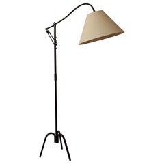 Iron Floor Lamp in the Style of Jean Royère, France, 1950s