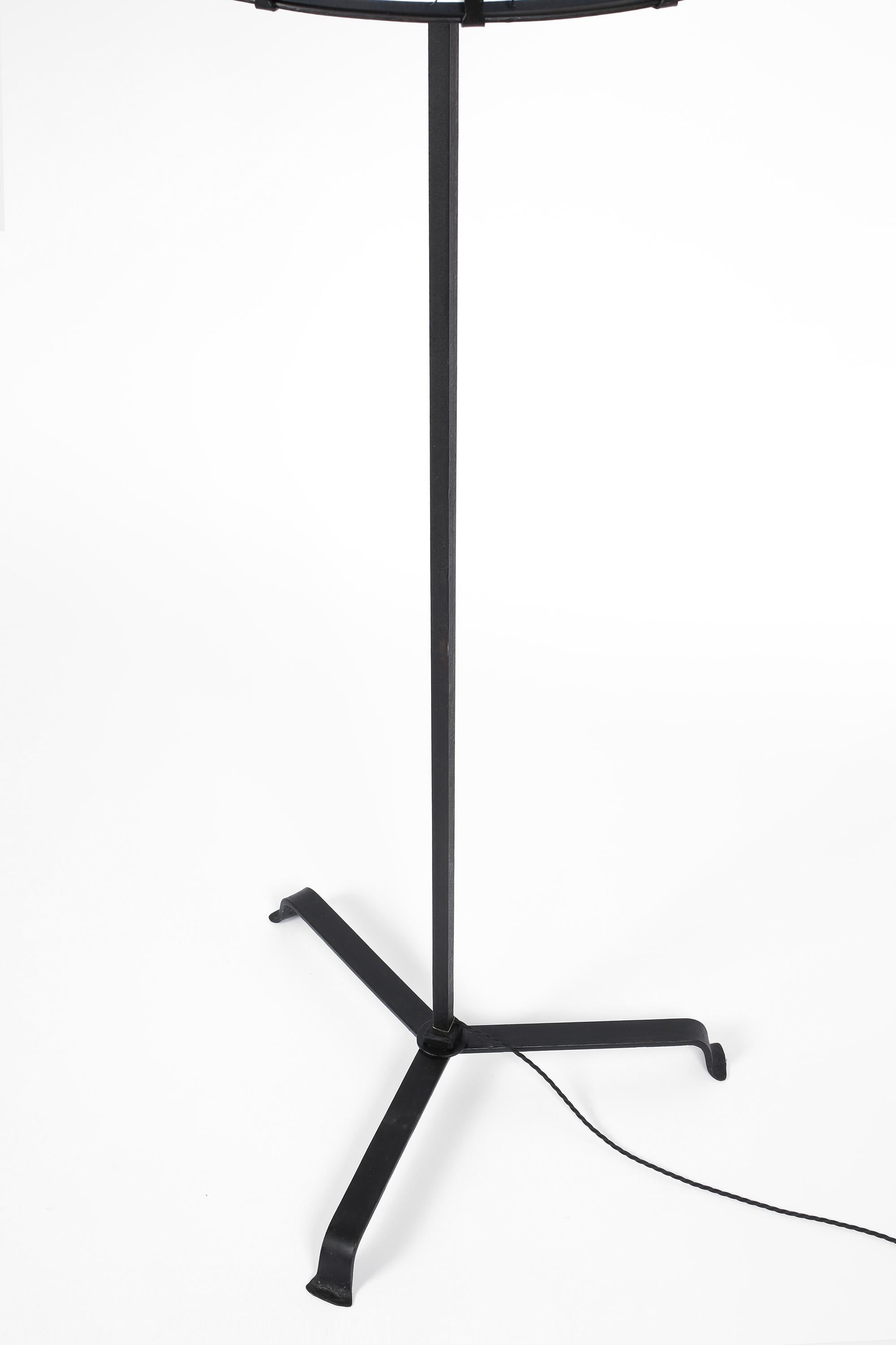 Iron Floor Lamp in the Style of Les Artisans de Marolles For Sale 2