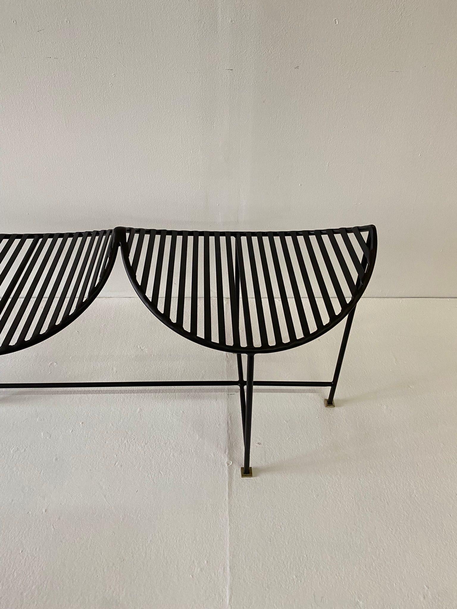 American Iron Four-Seat Powder-coated Bench For Sale