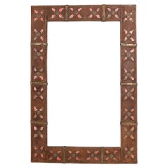 Iron Frame Decorated with Flowers, Crystals and Brass all Around