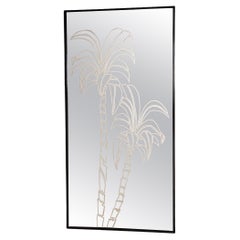Iron frame mirror, Smoke and Palms Mirror