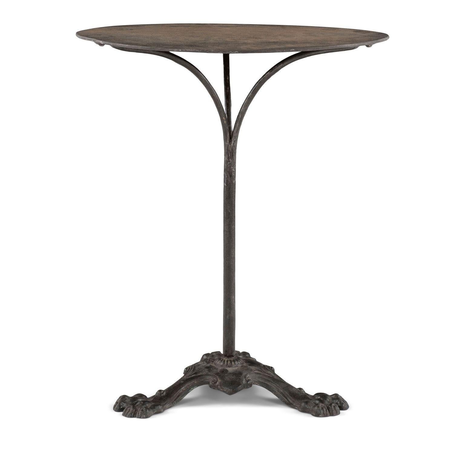 Iron French Bistro Table In Fair Condition For Sale In Houston, TX