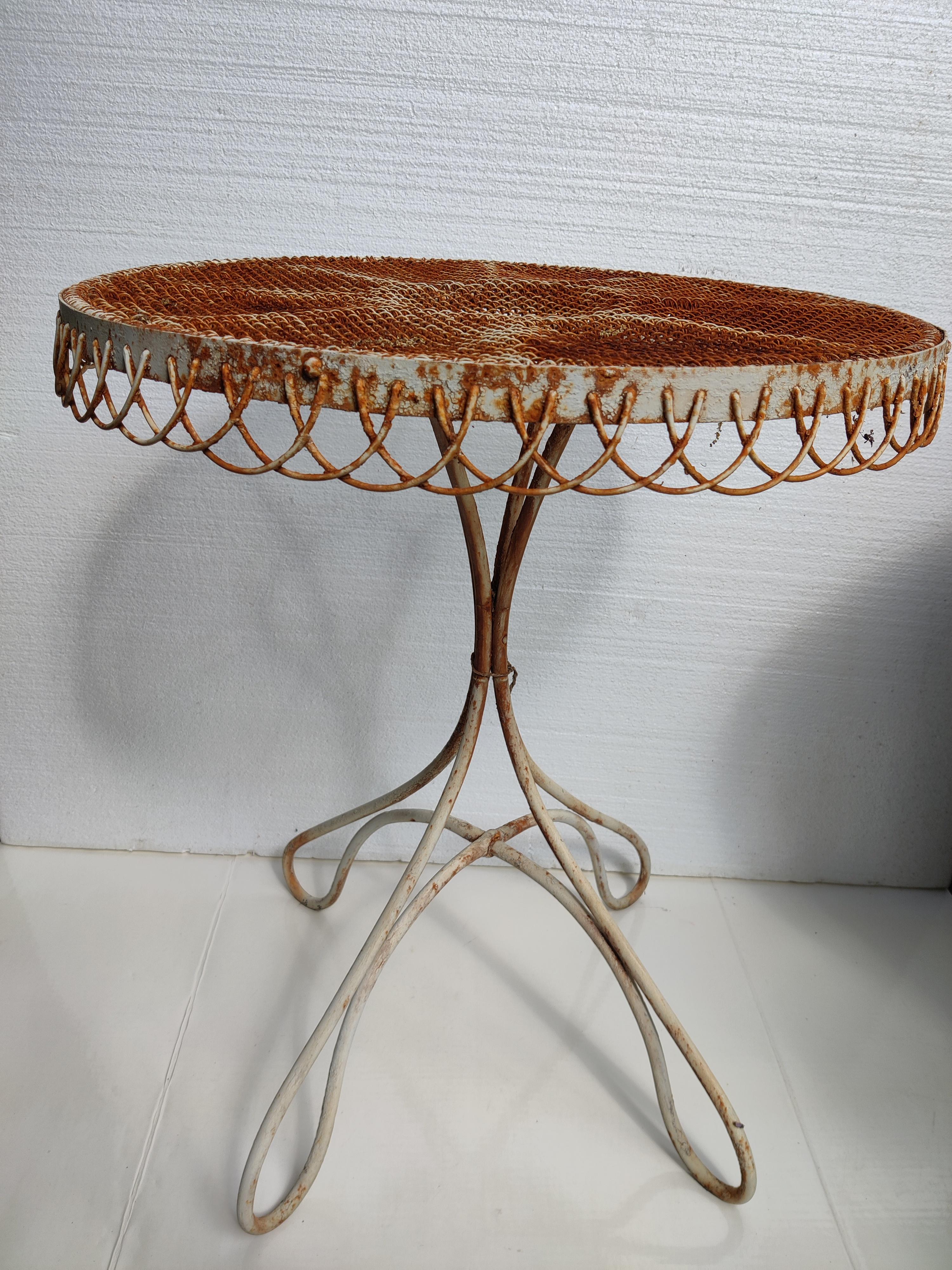 Iron French Bistro Table For Sale 4