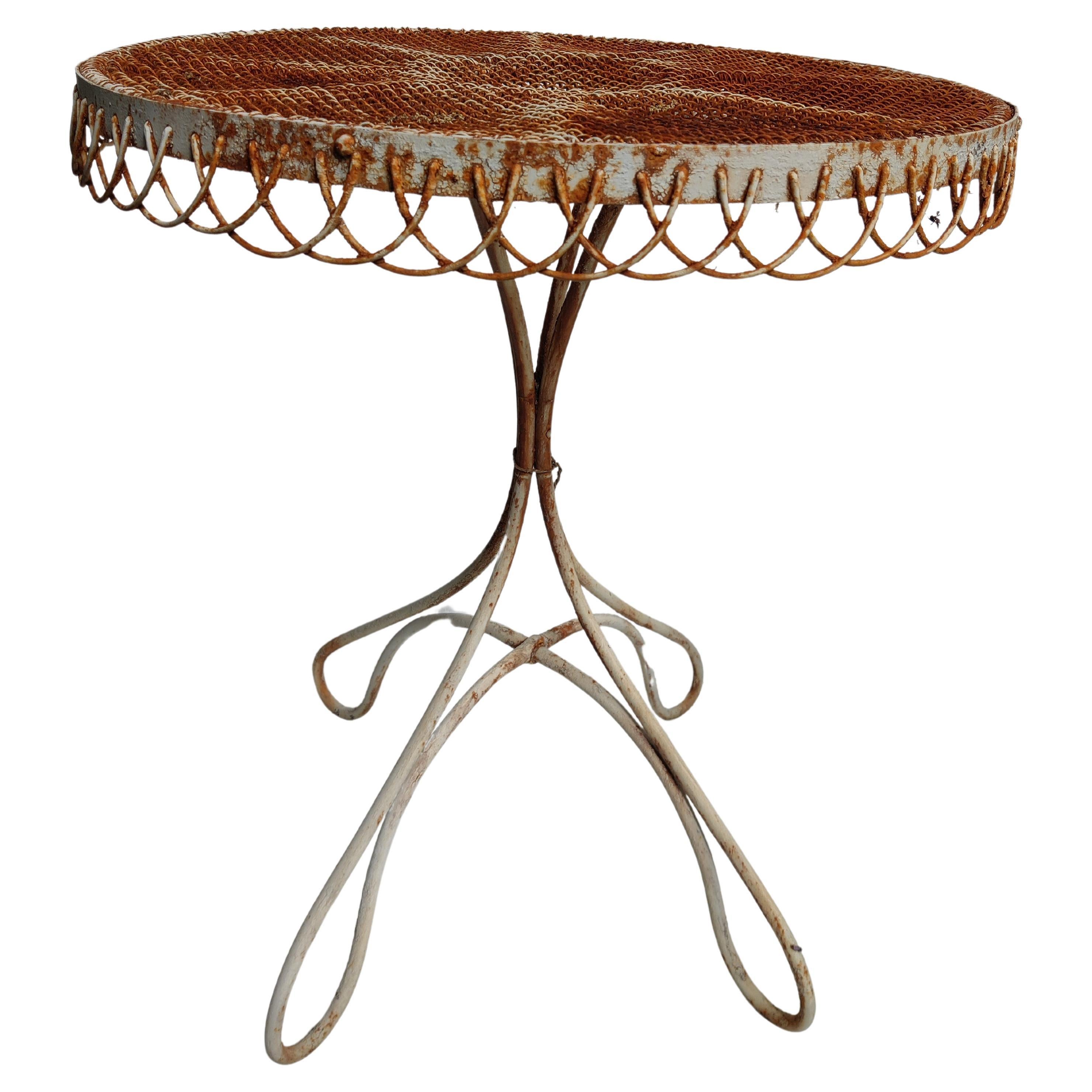 Iron French Bistro Table For Sale