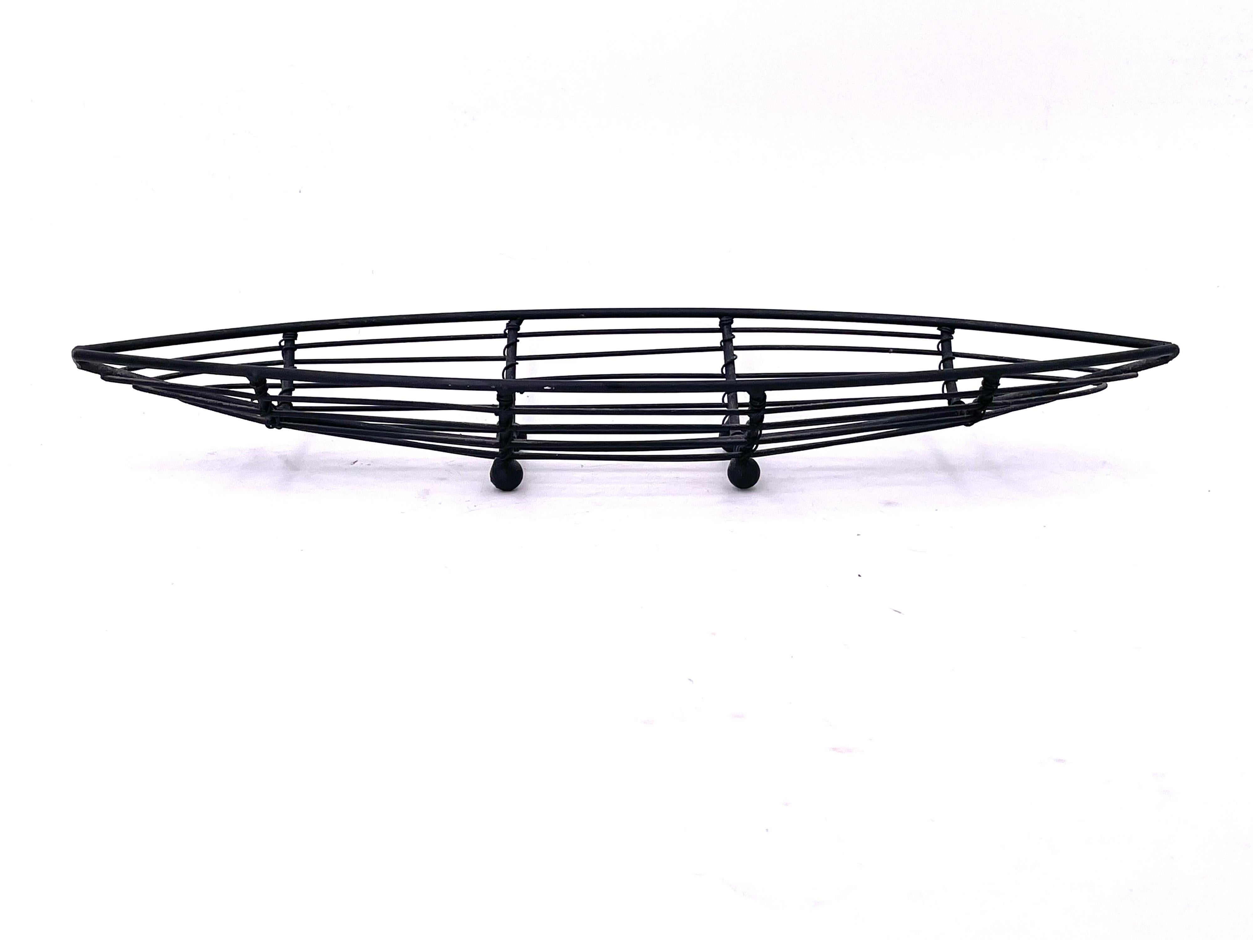 Unknown Iron Fruit Basket Catch All, 1950s Atomic Age For Sale