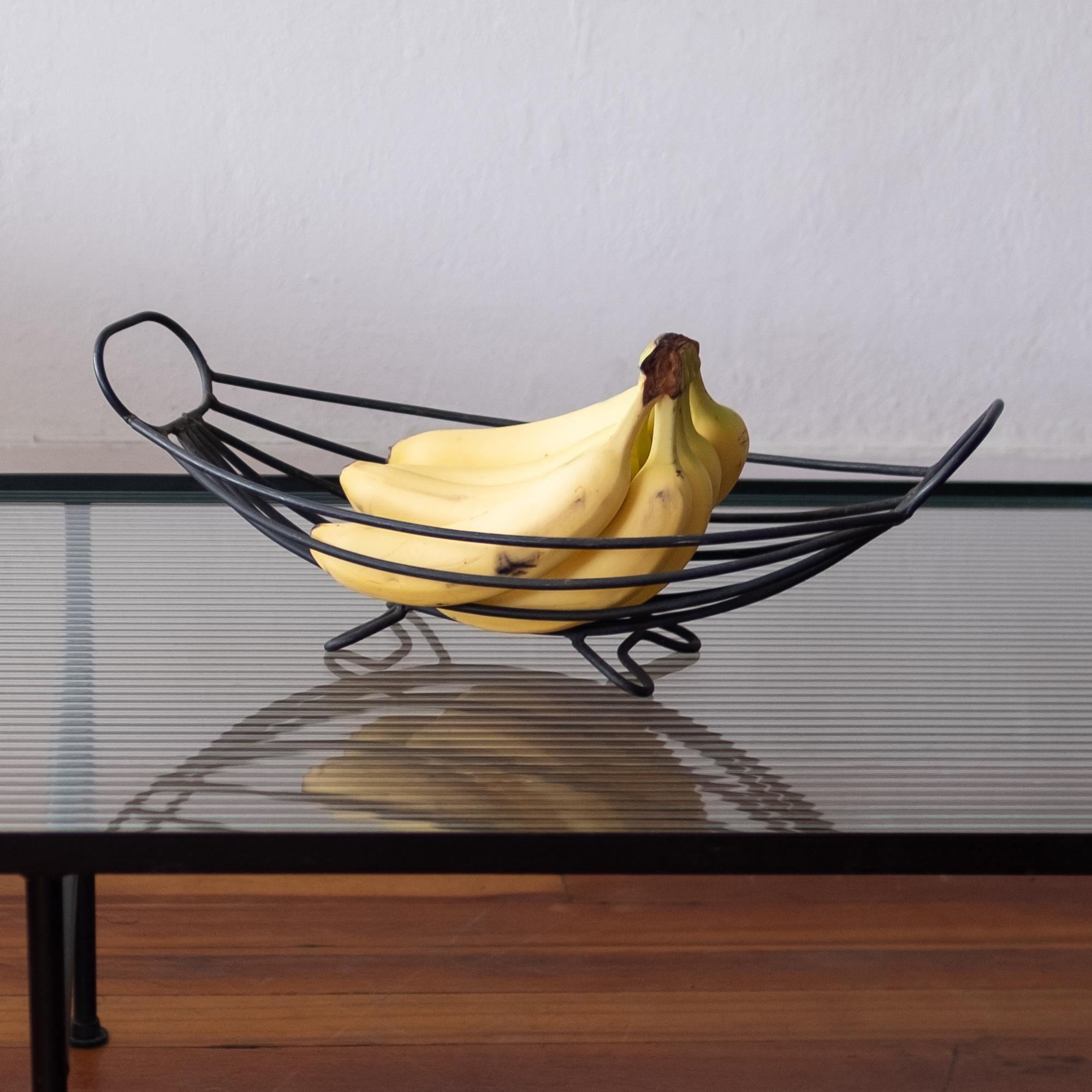 Mid-Century Modern Iron Fruit Basket Catch All, 1950s