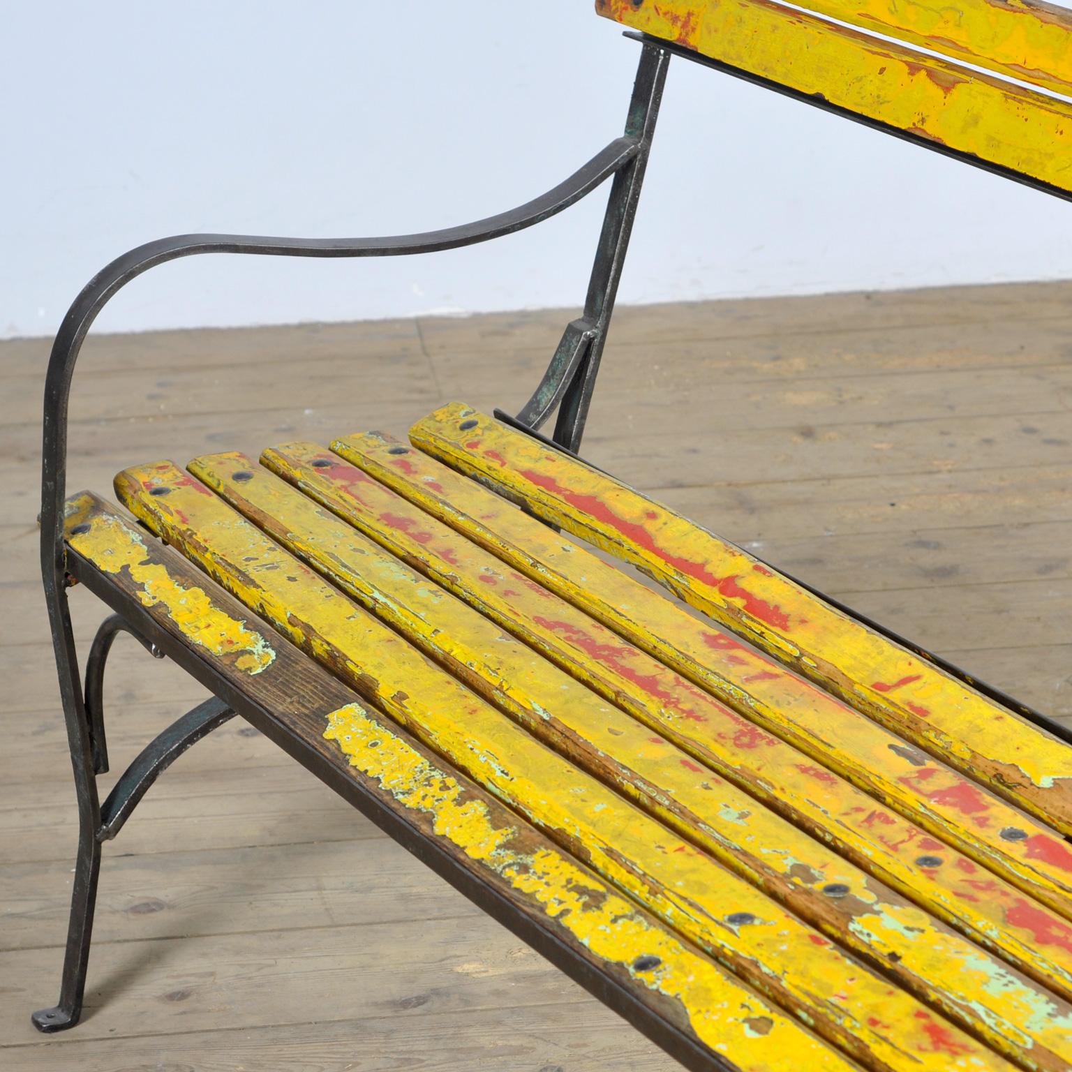 Iron Garden Bench 1930s In Fair Condition For Sale In Amsterdam, Noord Holland