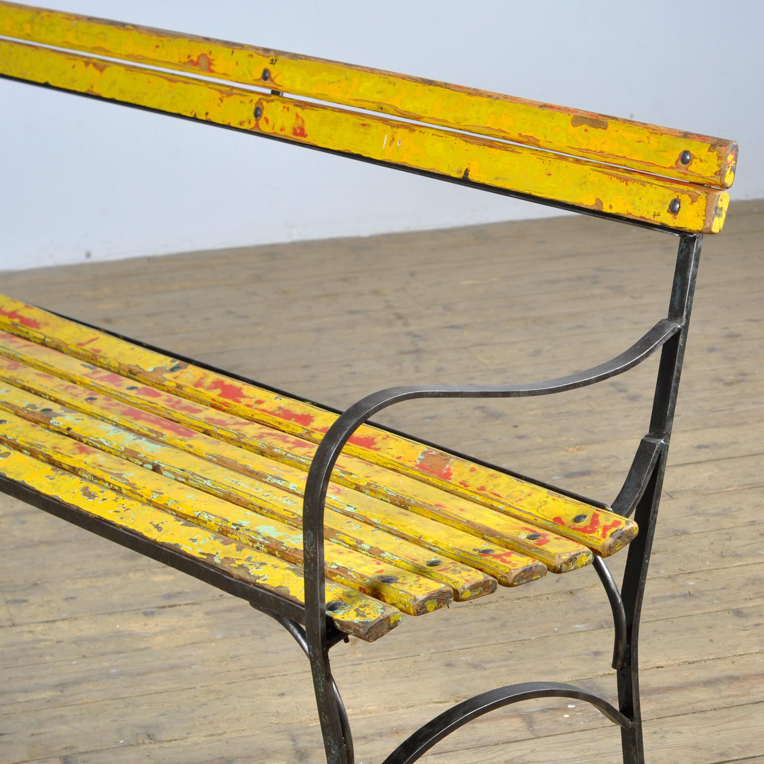 Mid-20th Century Iron Garden Bench 1930s For Sale