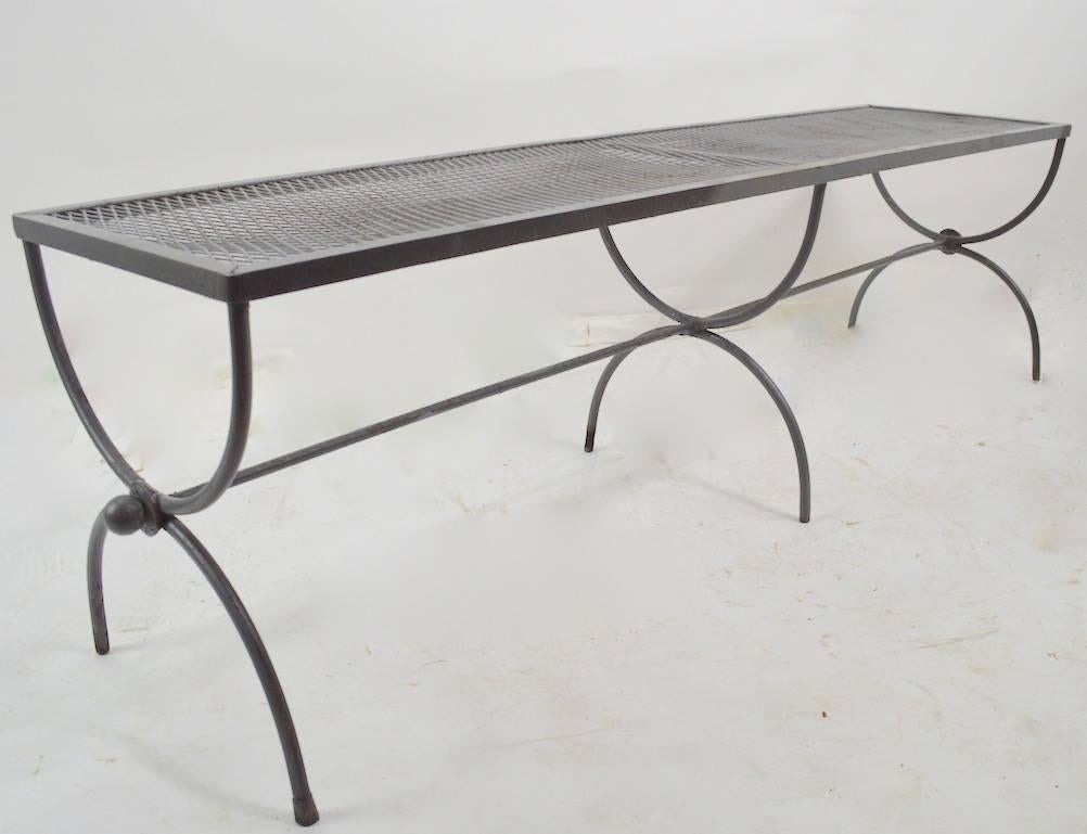 Iron Garden Bench by Woodard In Good Condition In New York, NY