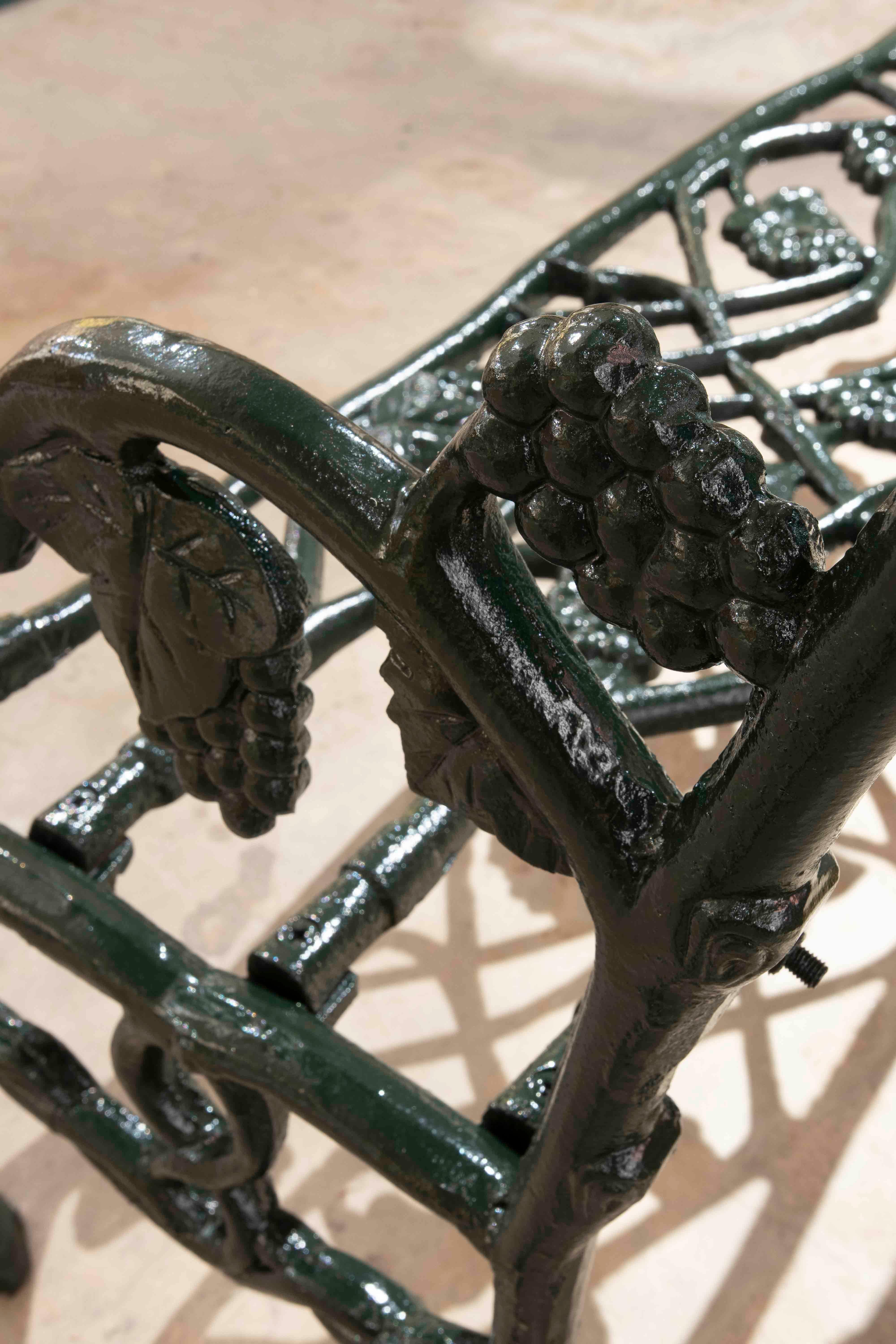 Iron Garden Bench with Grapes Decoration on the Backrest 6