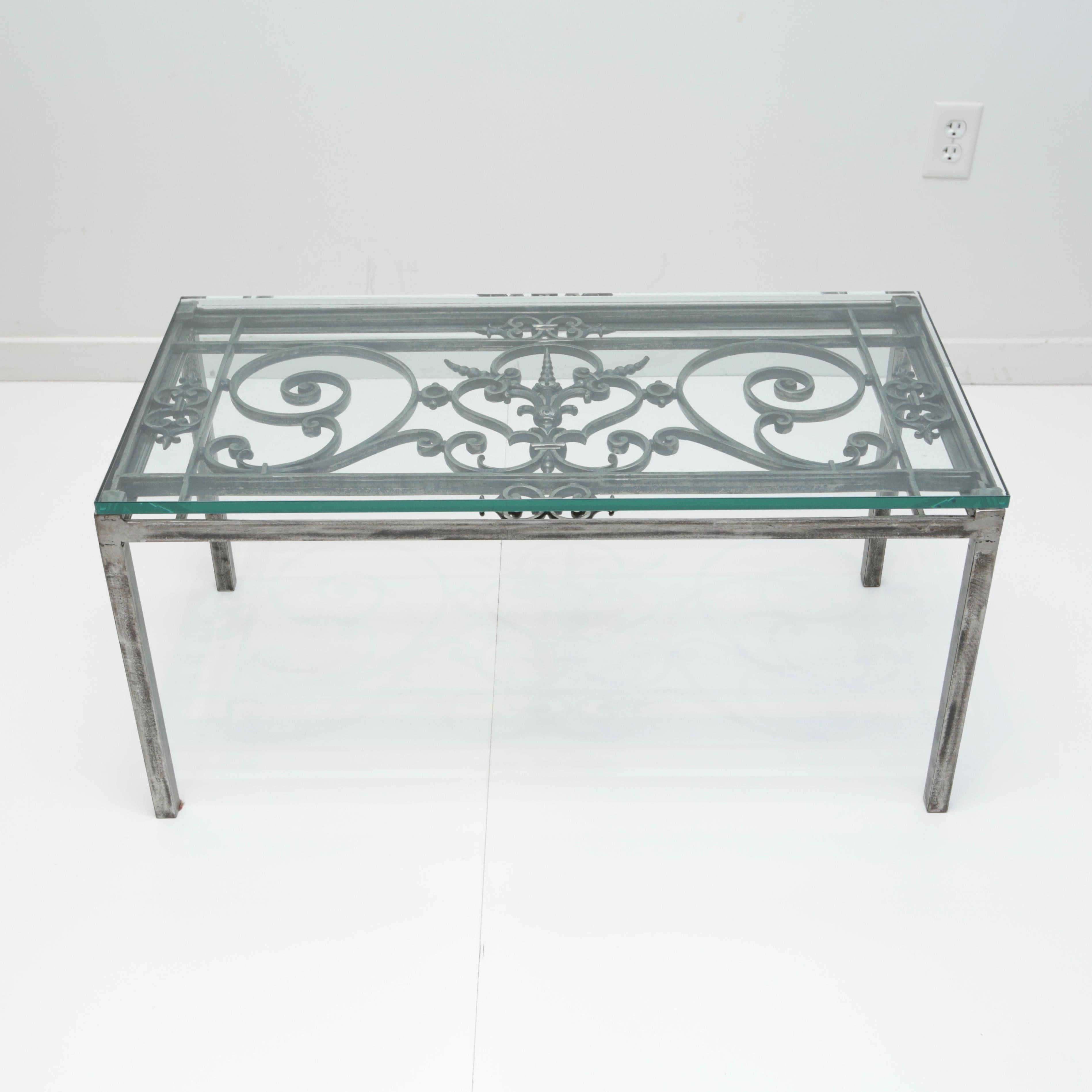 French Provincial Iron Gate Coffee Table