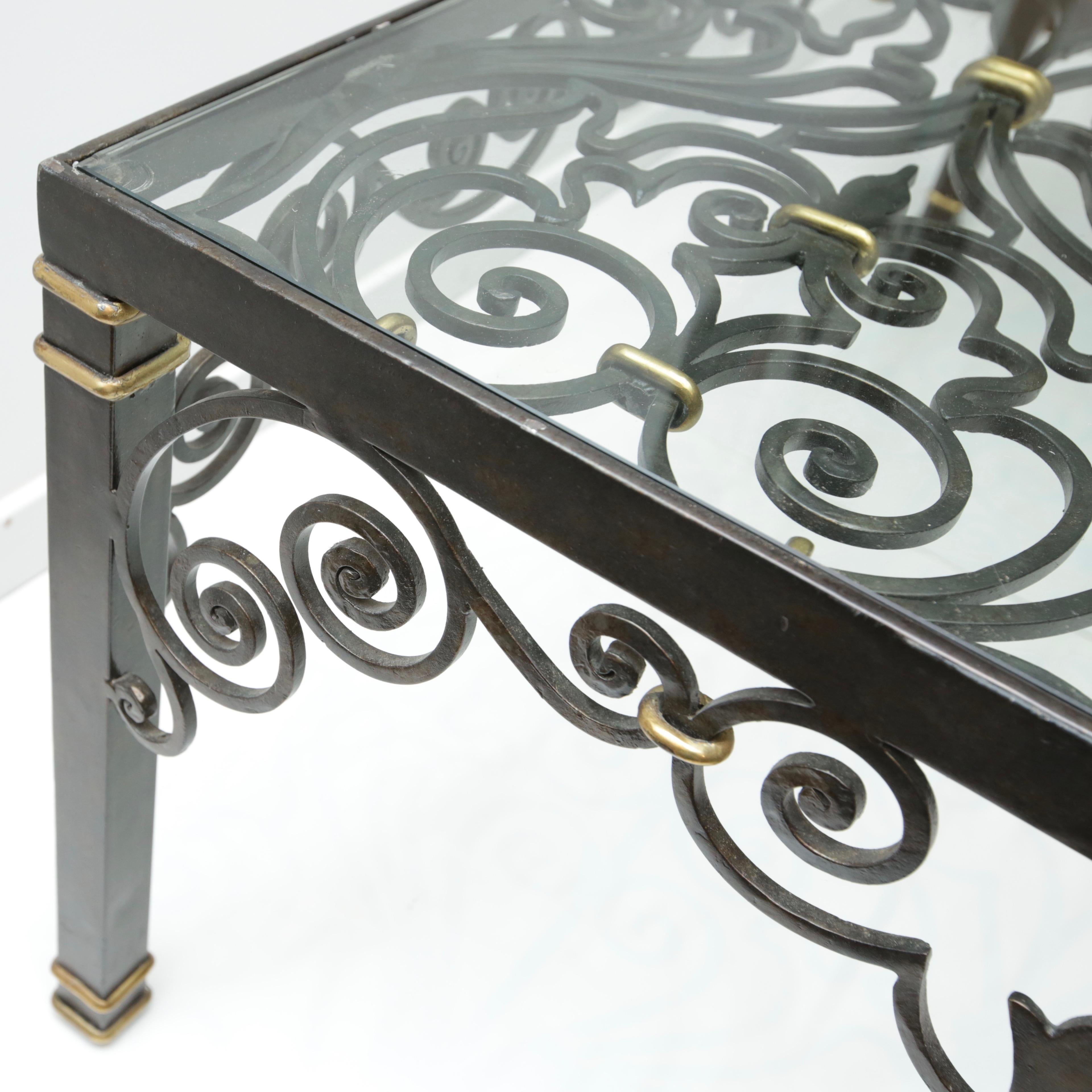 Metal Iron Gate Coffee Table For Sale