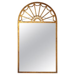 Miroir en fer doré de style palladium