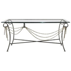Iron and Glass Console Table