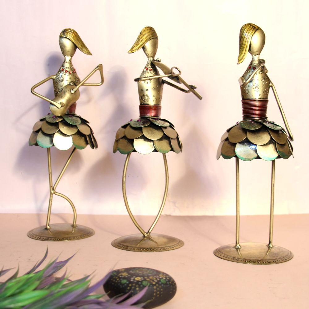 Women's or Men's Iron Guitar Doll Set Of 3 For Sale