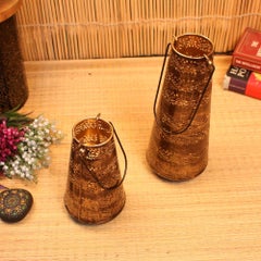 Iron Hanging Lantern Jali Set Of 2