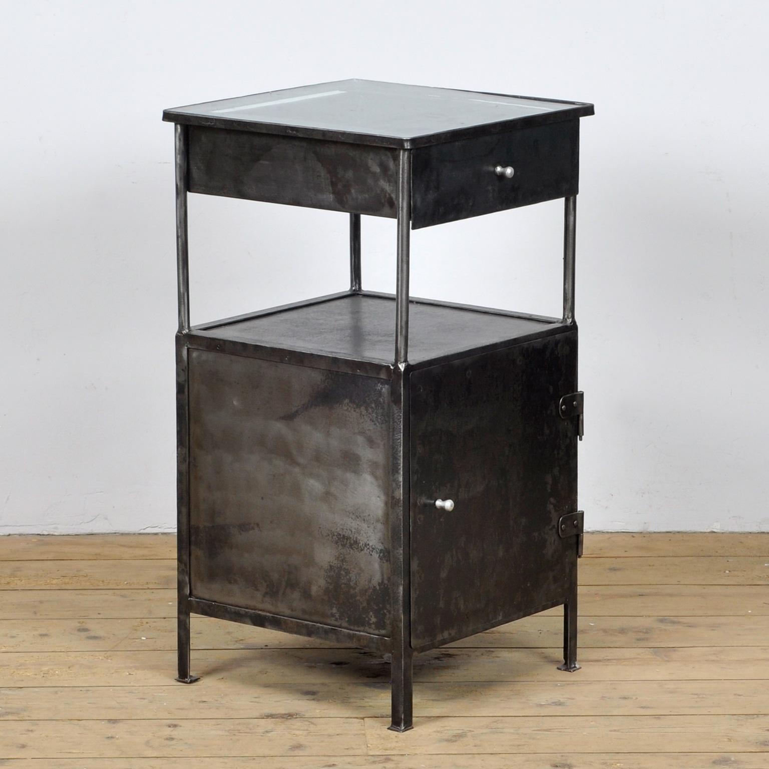 Industrial Iron Hospital Nightstand, 1910's