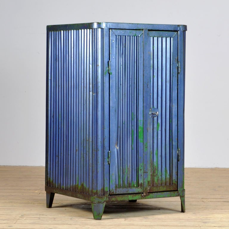 French Iron Industrial Cabinet, 1950's